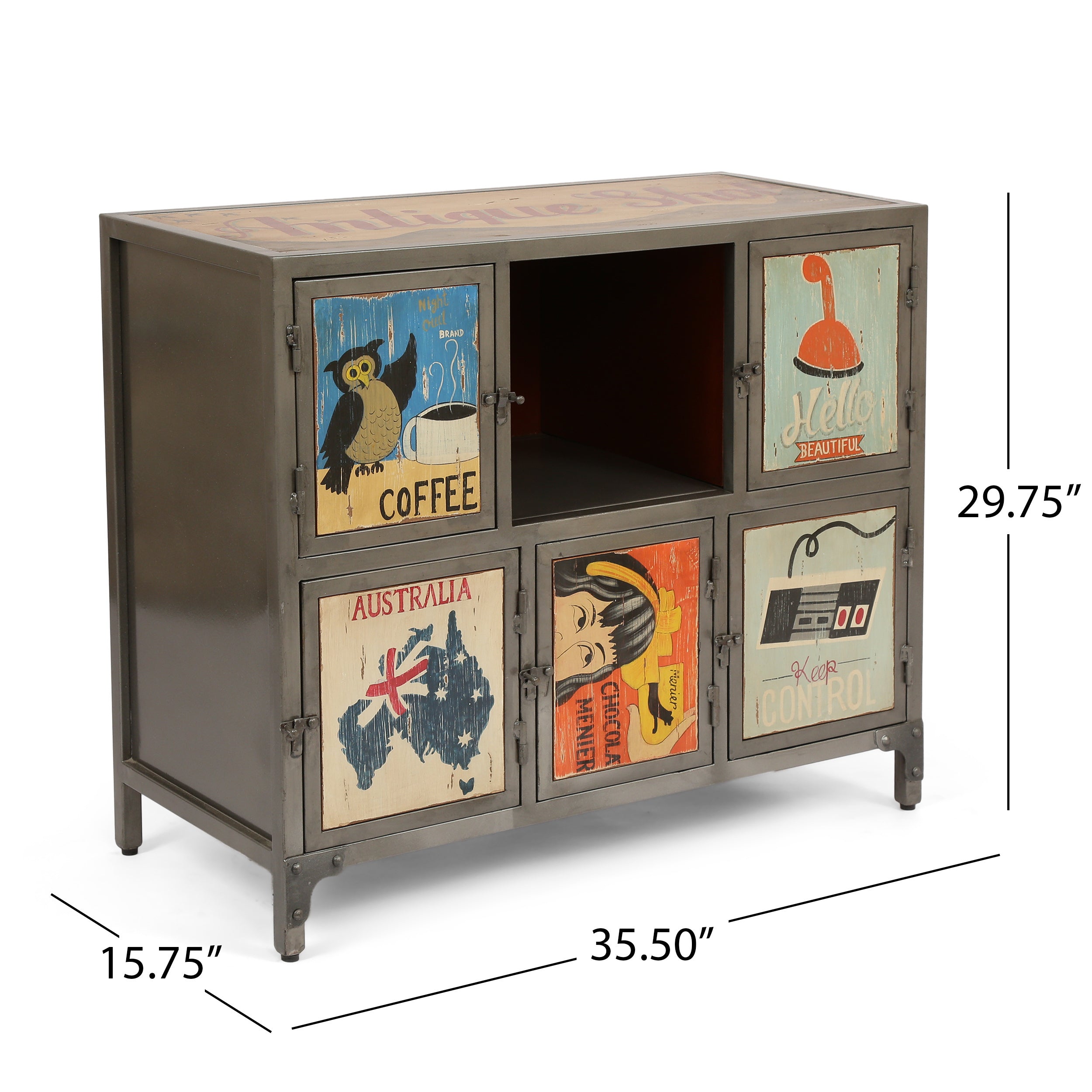 Tm Home Wooden  Iron Cabinet