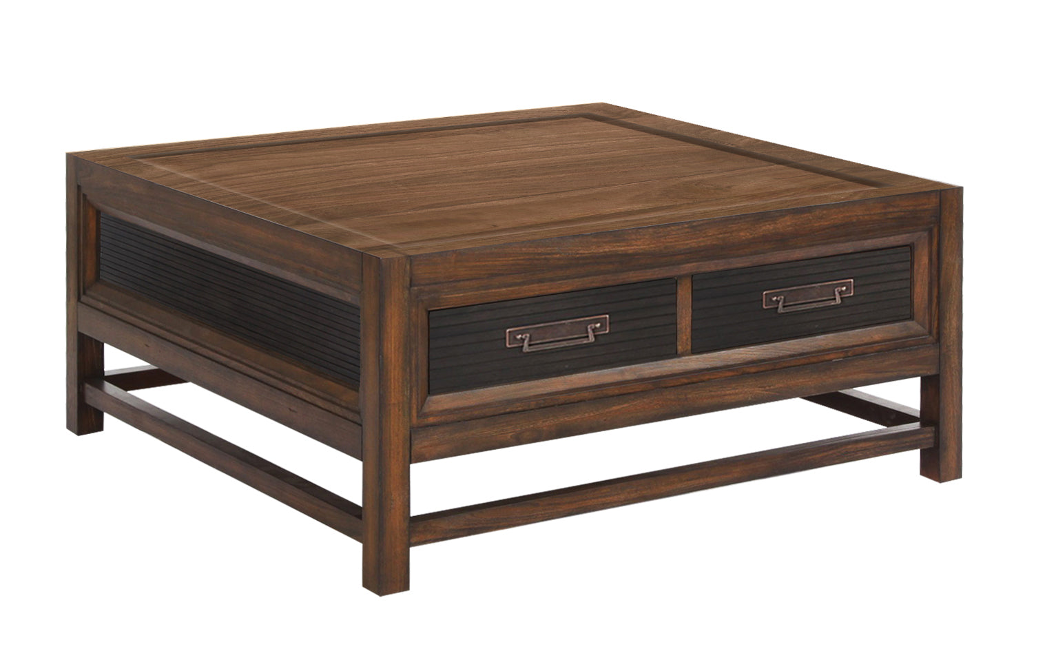 TM HOME : 2-drawer Coffee Table, Two-Tone Finish