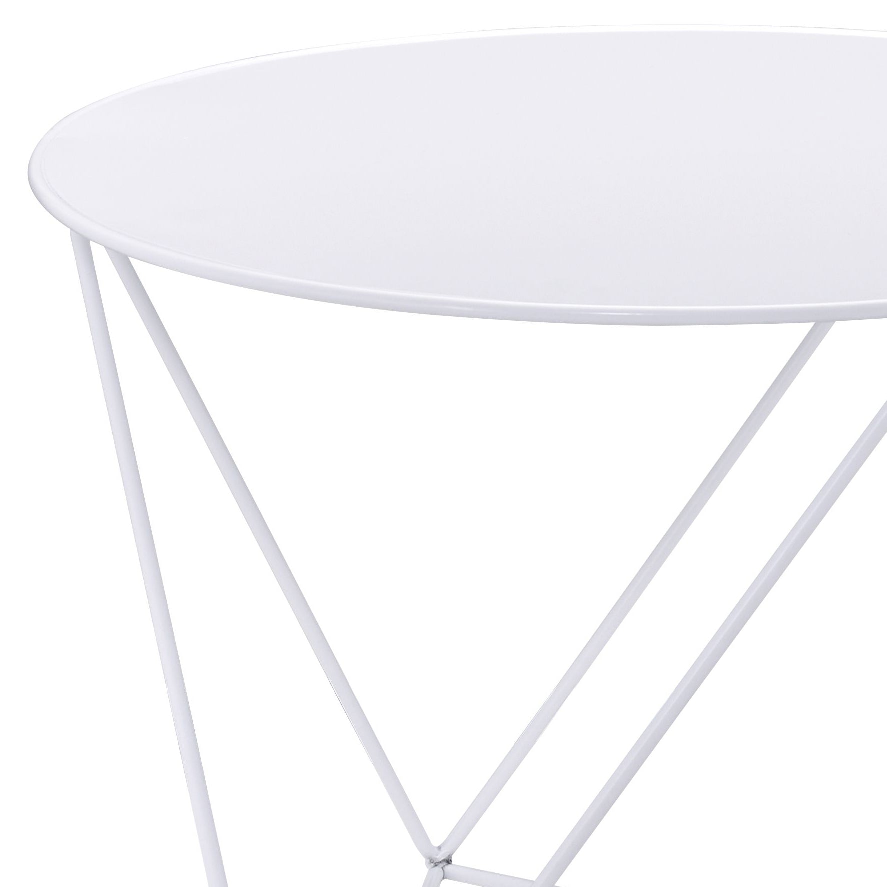 Epidia White color Display & Utility Accent Table