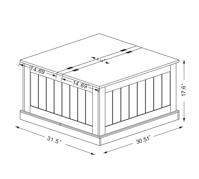 Farmhouse Coffee Table With Hidden Storage