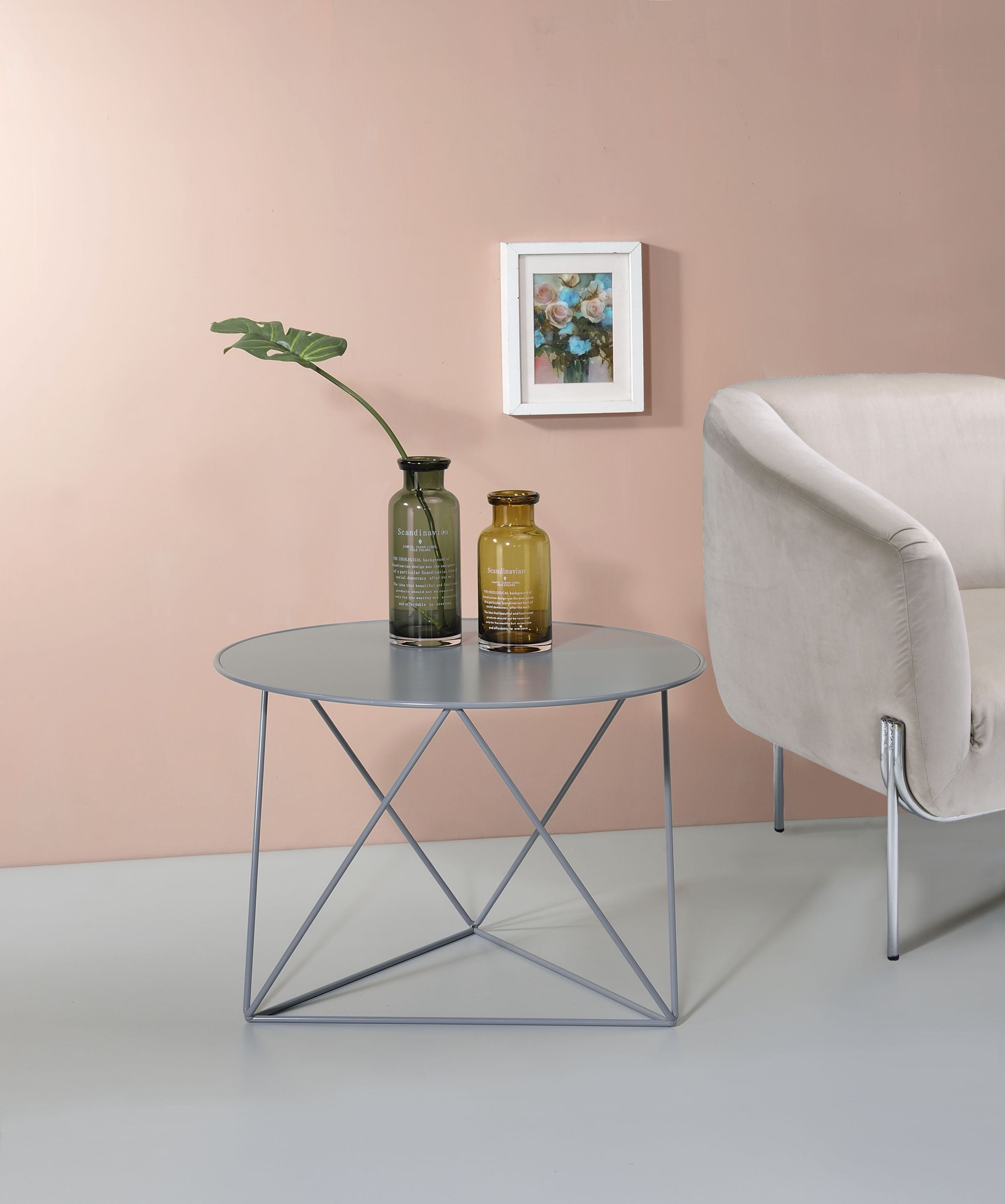 Epidia Gray color Display & Utility Accent Table