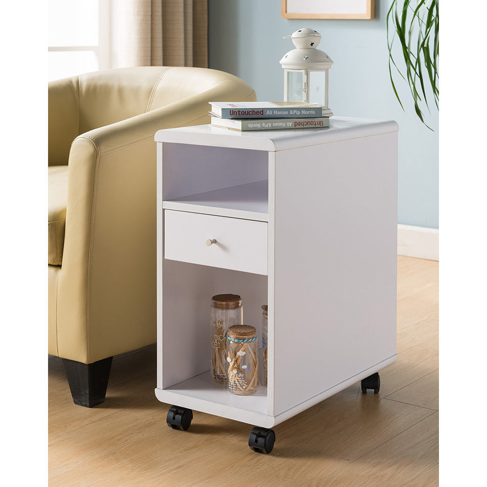 TM HOME WHITE SIDE TABLE