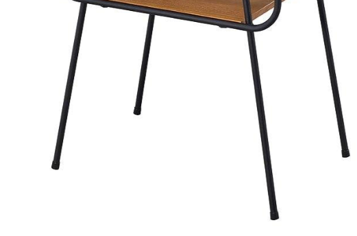 Kaseko Oak and Black Accent Table with Display and Utility Function