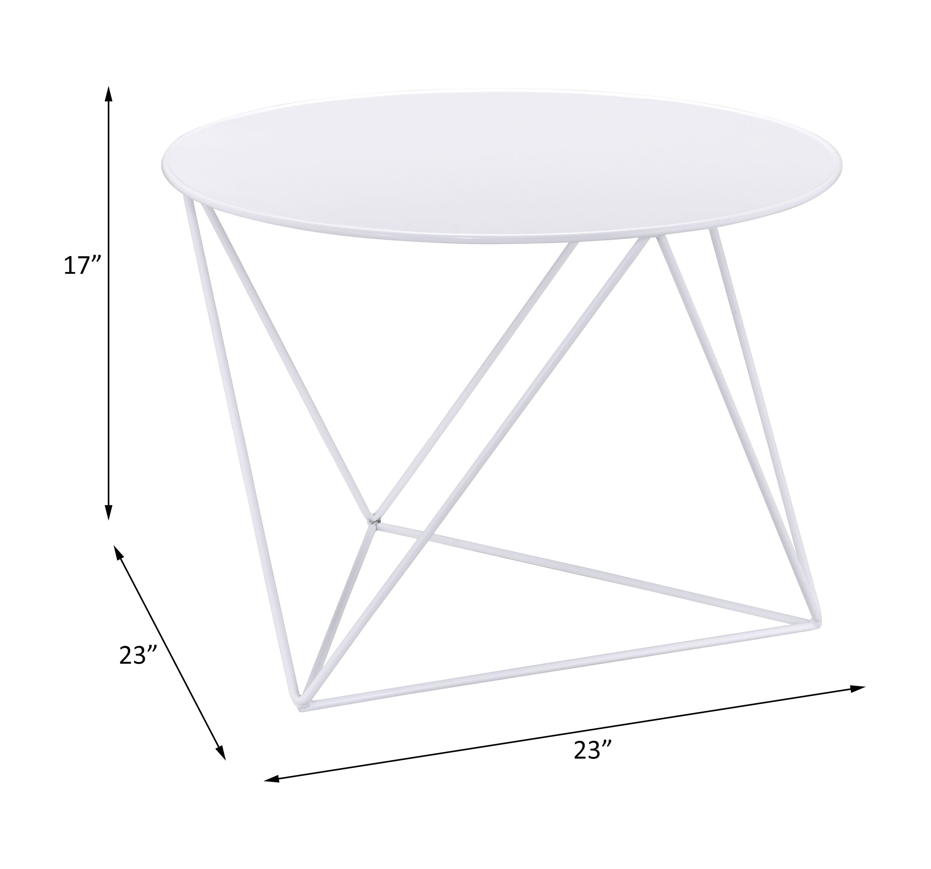 Epidia White color Display & Utility Accent Table