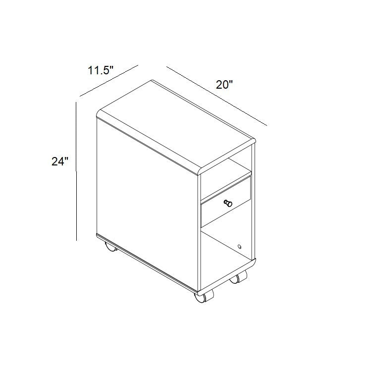 TM HOME WHITE SIDE TABLE