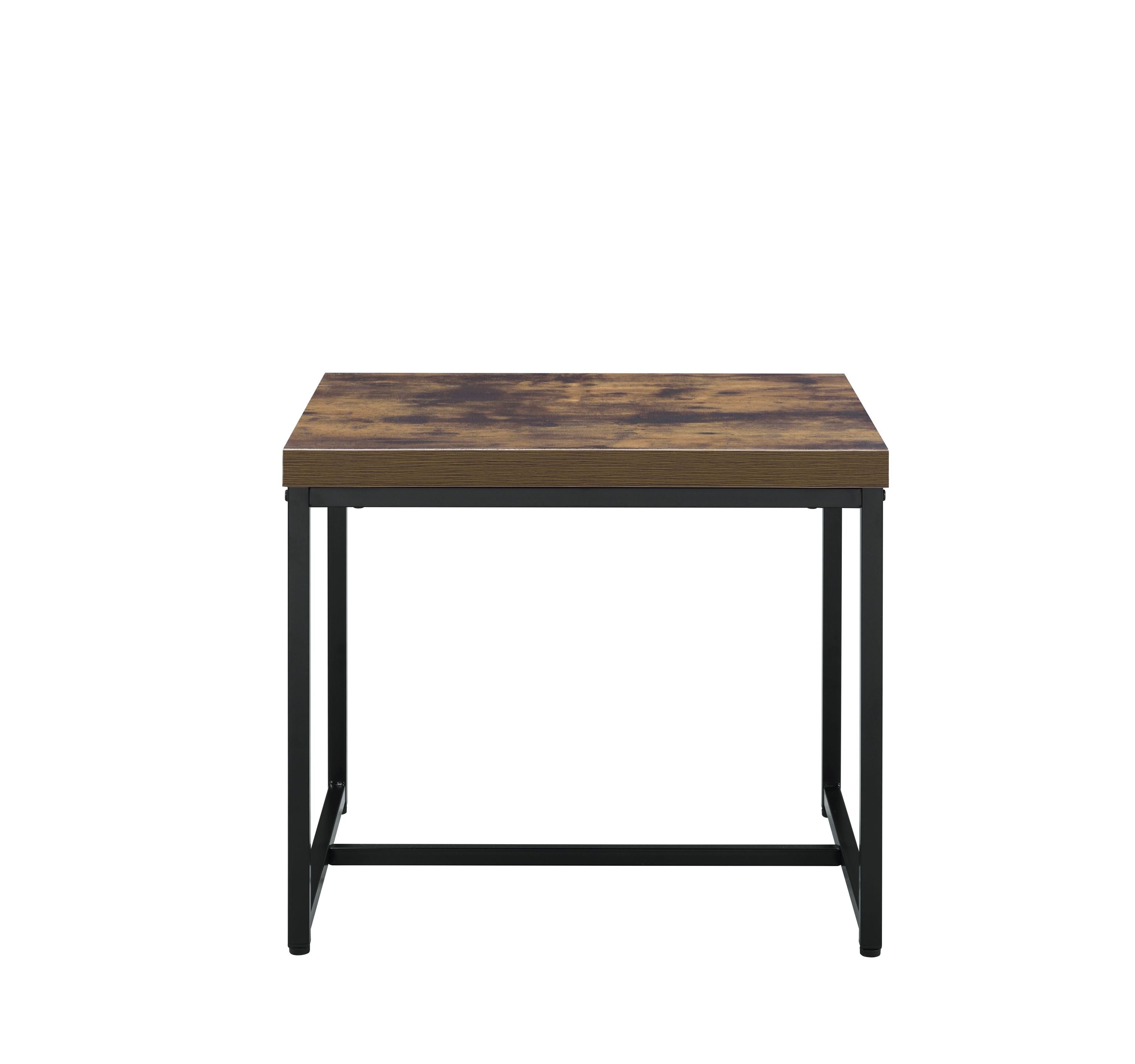 Bob Weathered Oak & Black Finish End Table