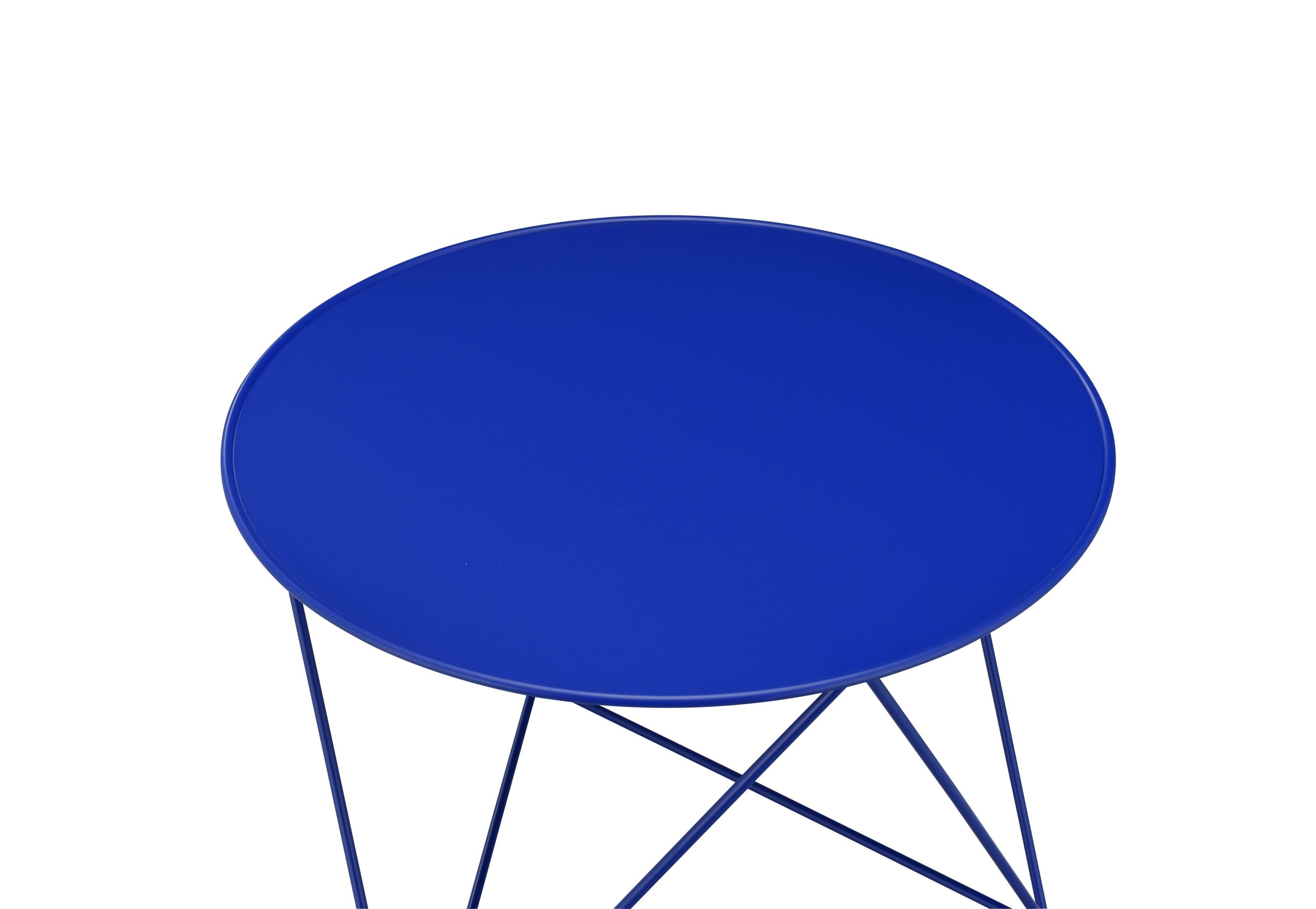 Epidia Blue color Display & Utility Accent Table