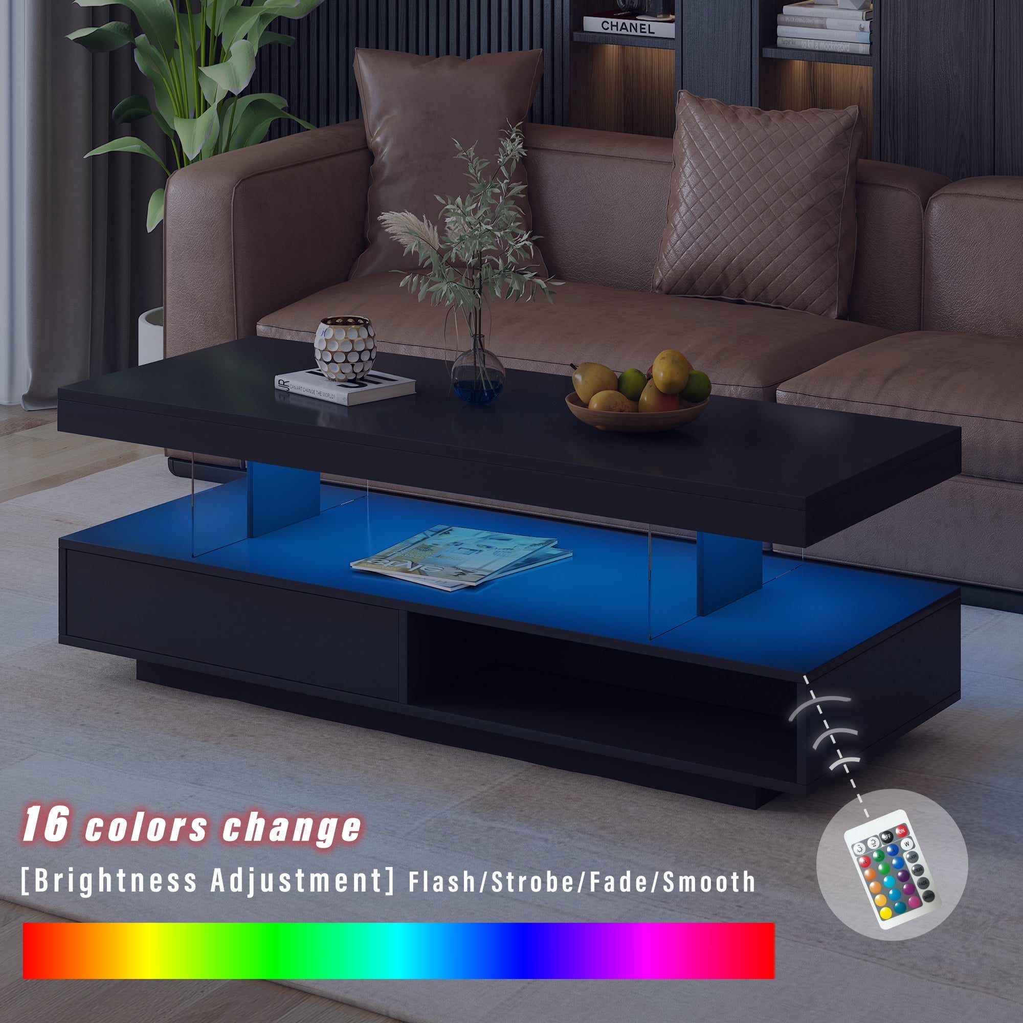 U-Can LED Coffee Table with Storage