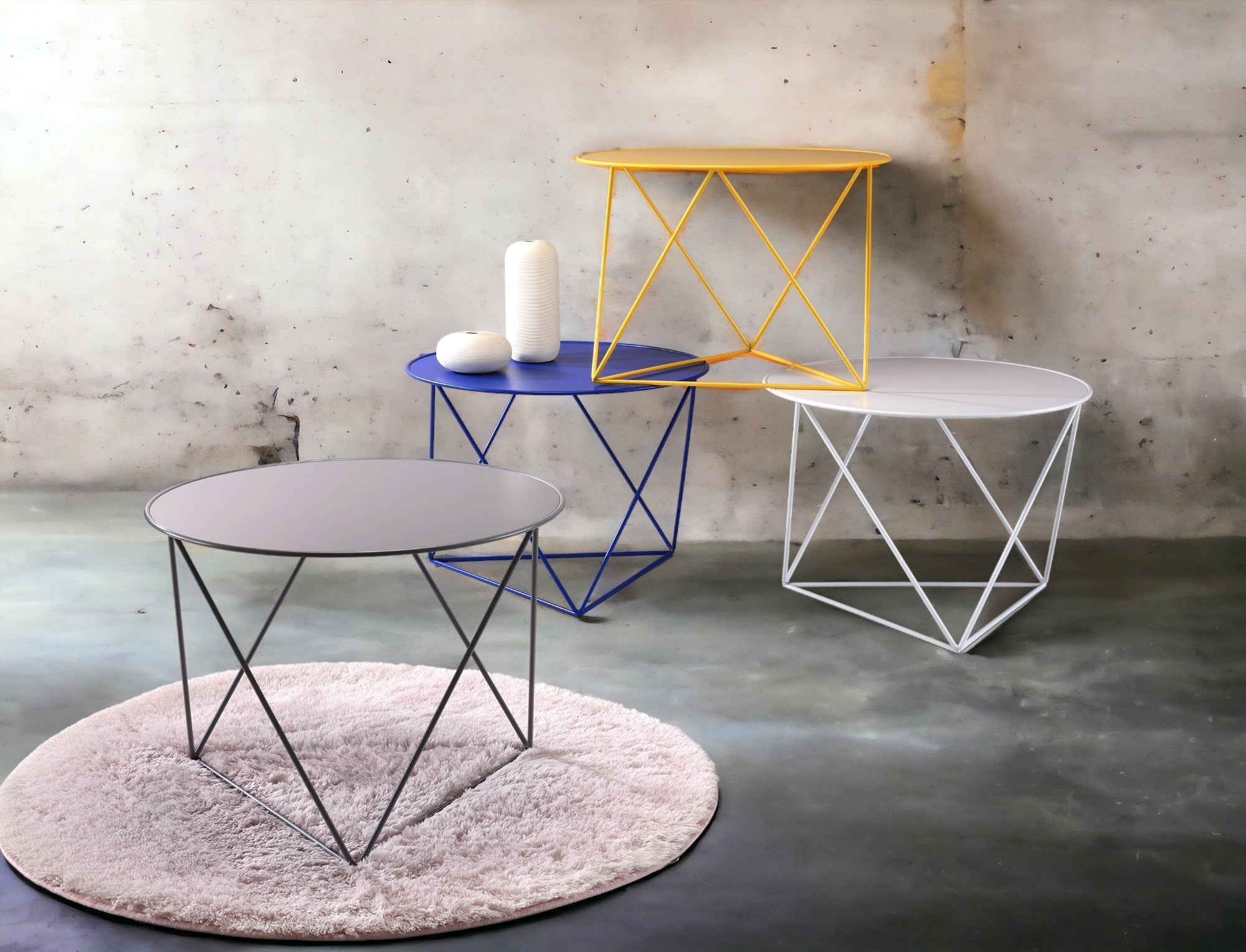 Epidia Gray color Display & Utility Accent Table