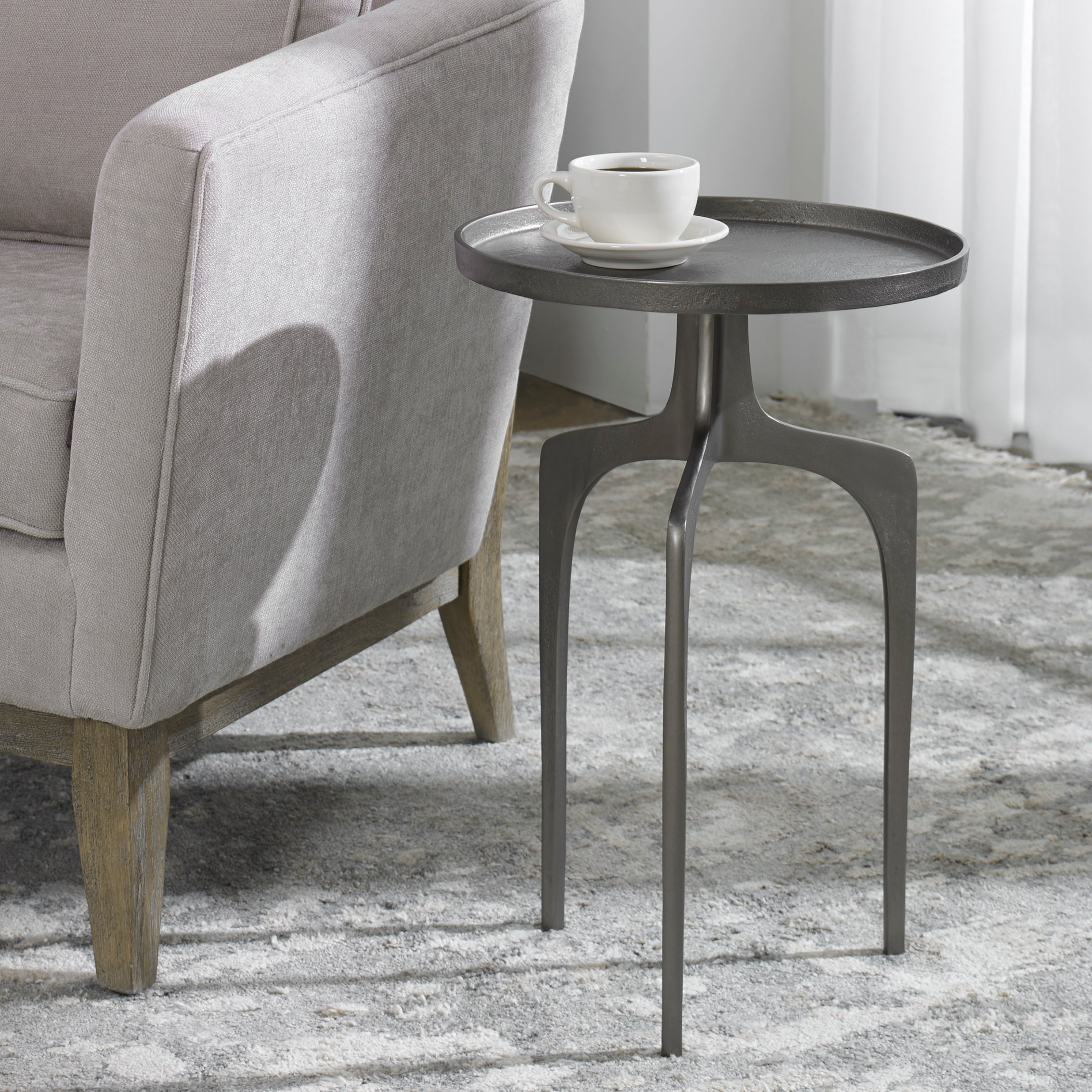 Nickle Textured Accent Table By Uttermost