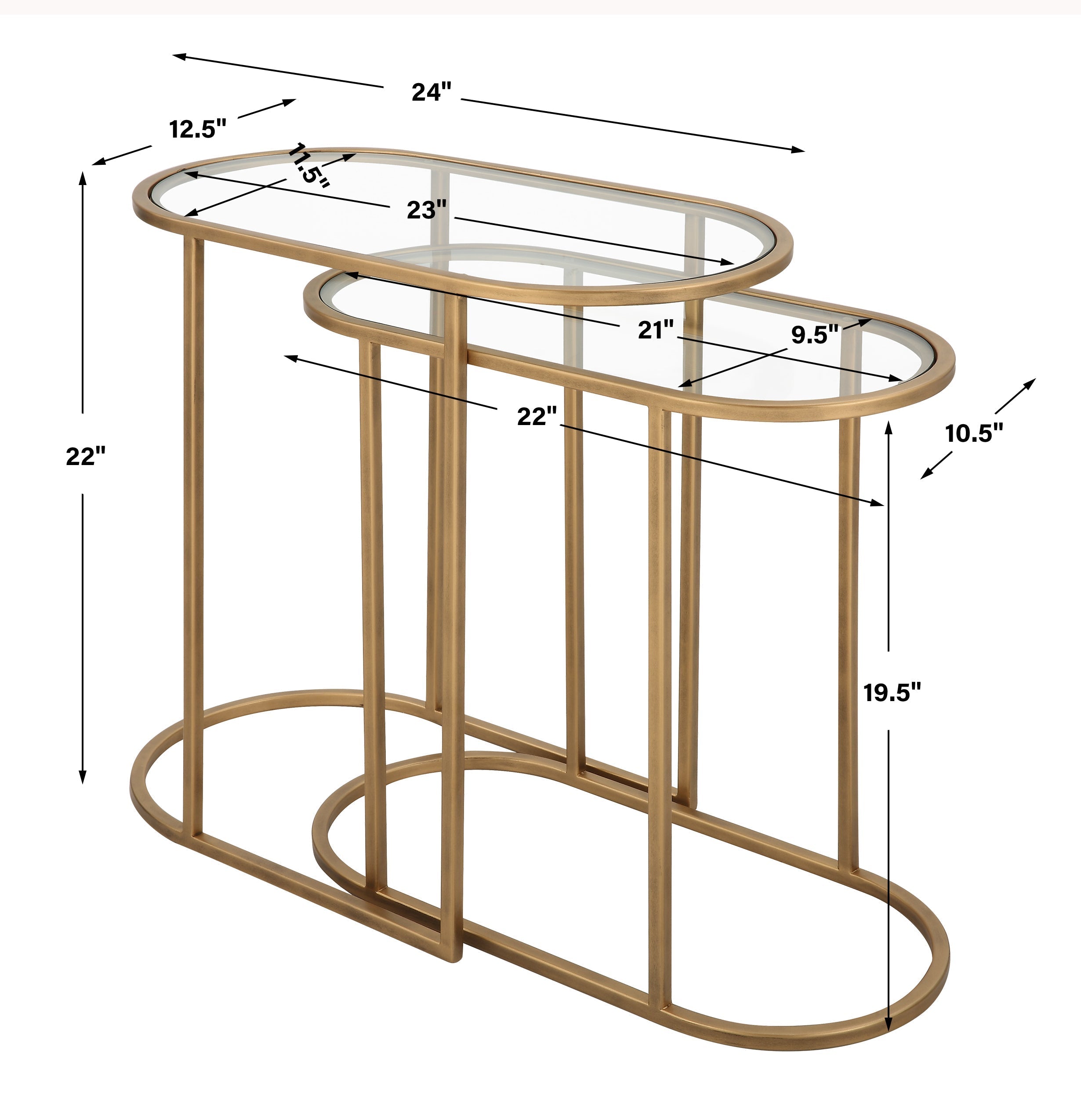 Gold Iron Nesting Tables By Uttermost