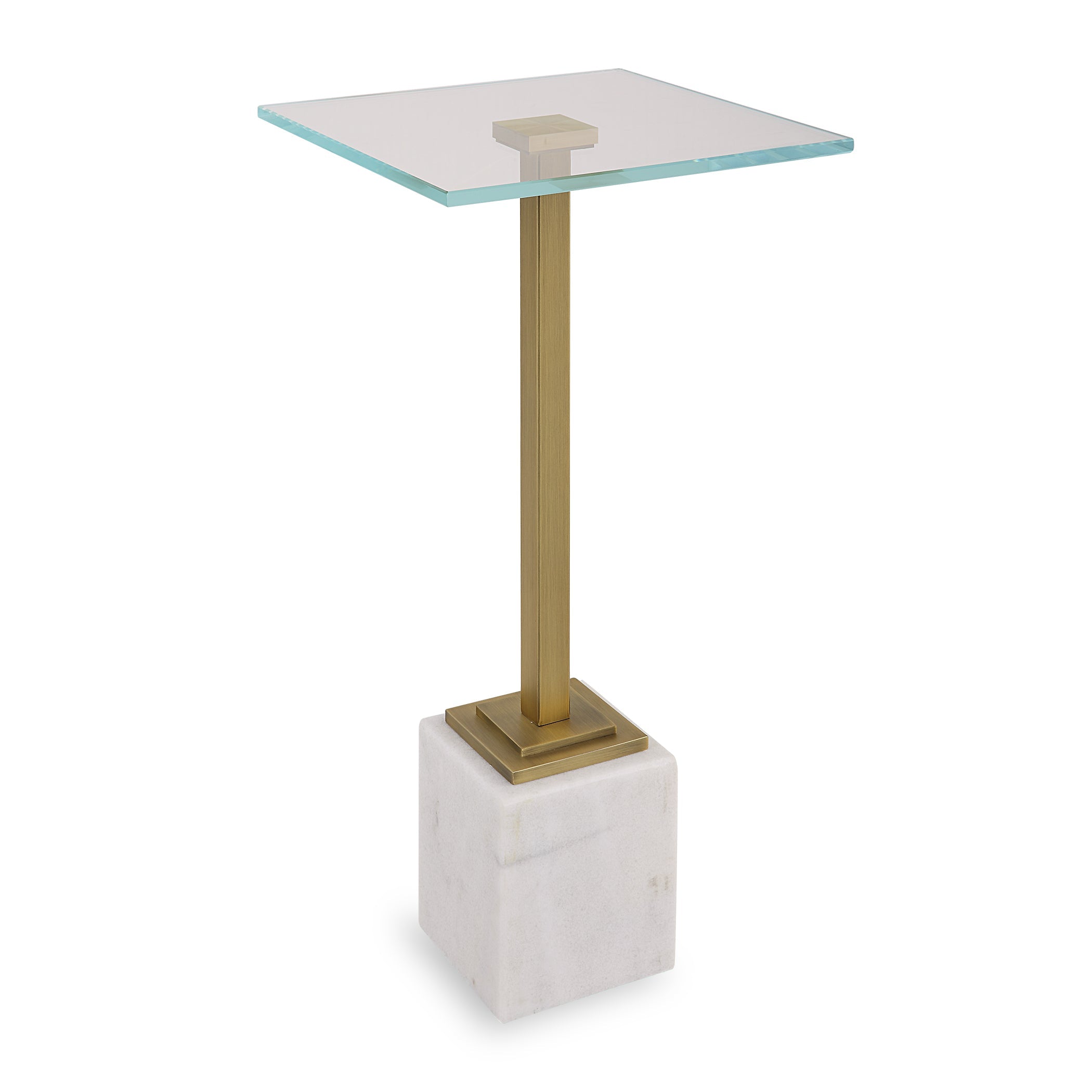 White Marble Accent Table By Uttermost