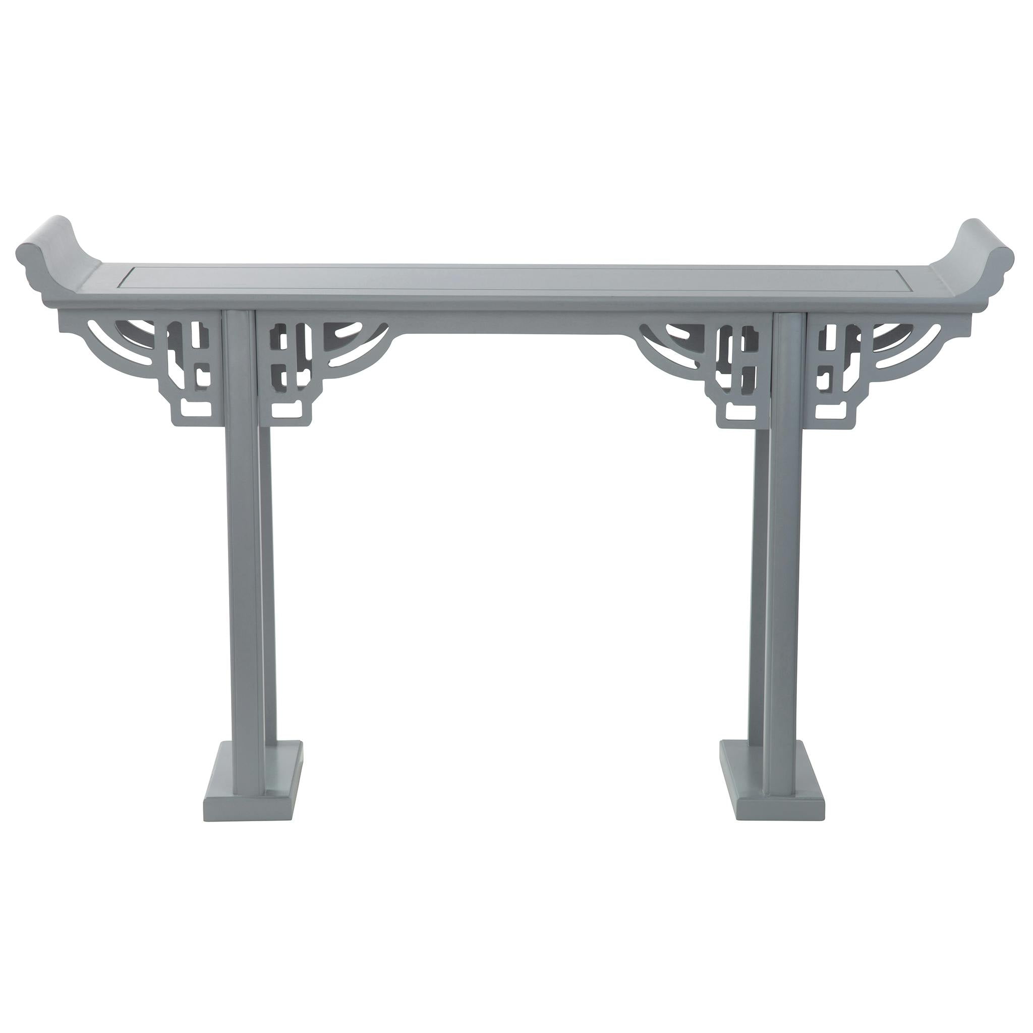 Forbidden City Asian Console Table: Grey