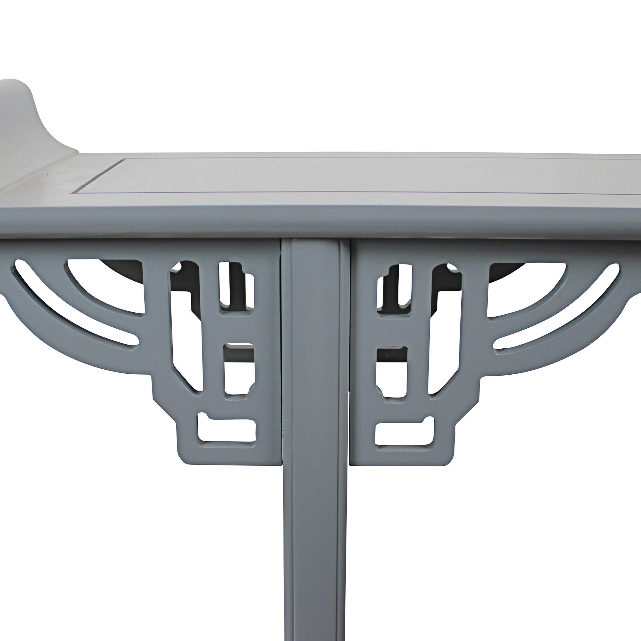 Forbidden City Asian Console Table: Grey