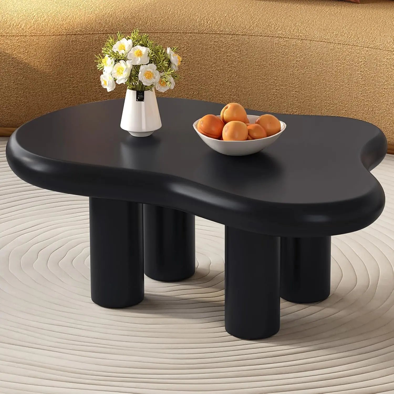 Cloud Coffee Table, Cute End Table, Modern Coffee Table, Black Cartoon Coffee Table