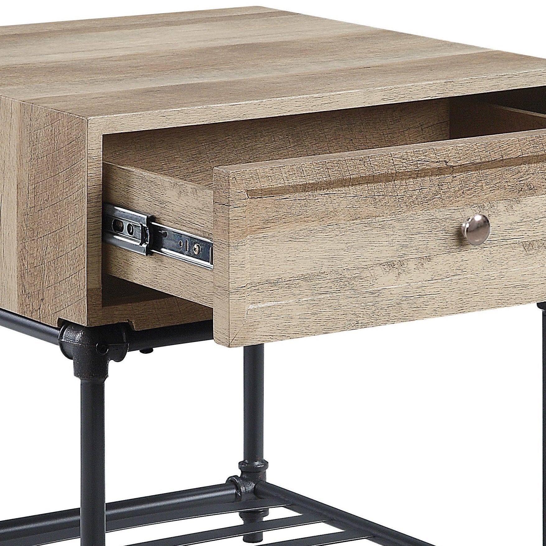 Brantley Oak & Sandy Gray Finish End Table