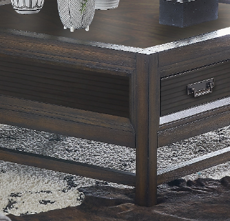 TM HOME : 2-drawer Coffee Table, Two-Tone Finish