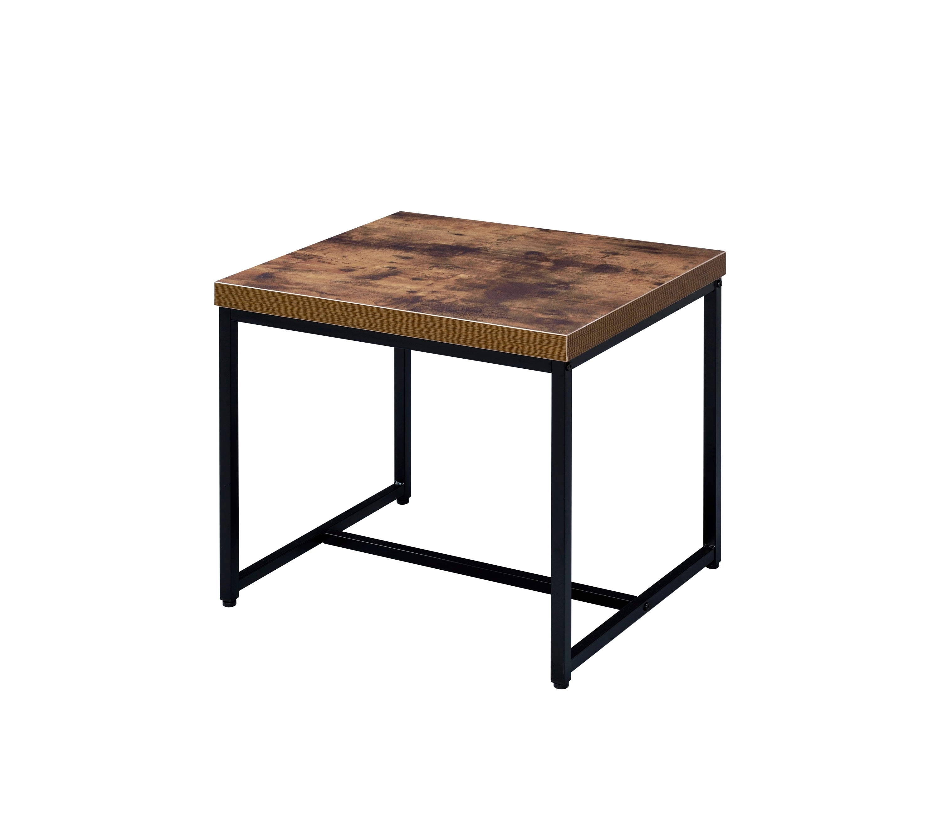 Bob Weathered Oak & Black Finish End Table