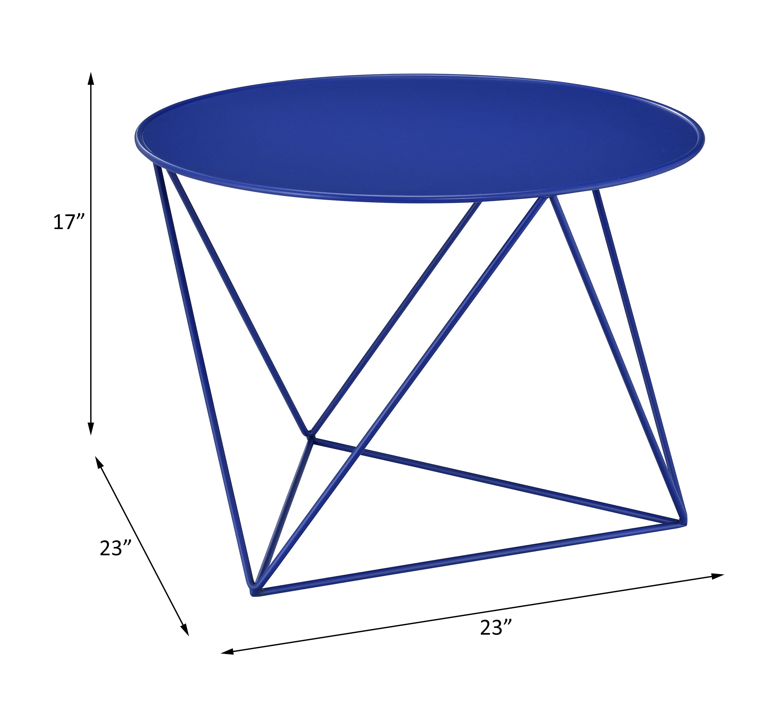 Epidia Blue color Display & Utility Accent Table