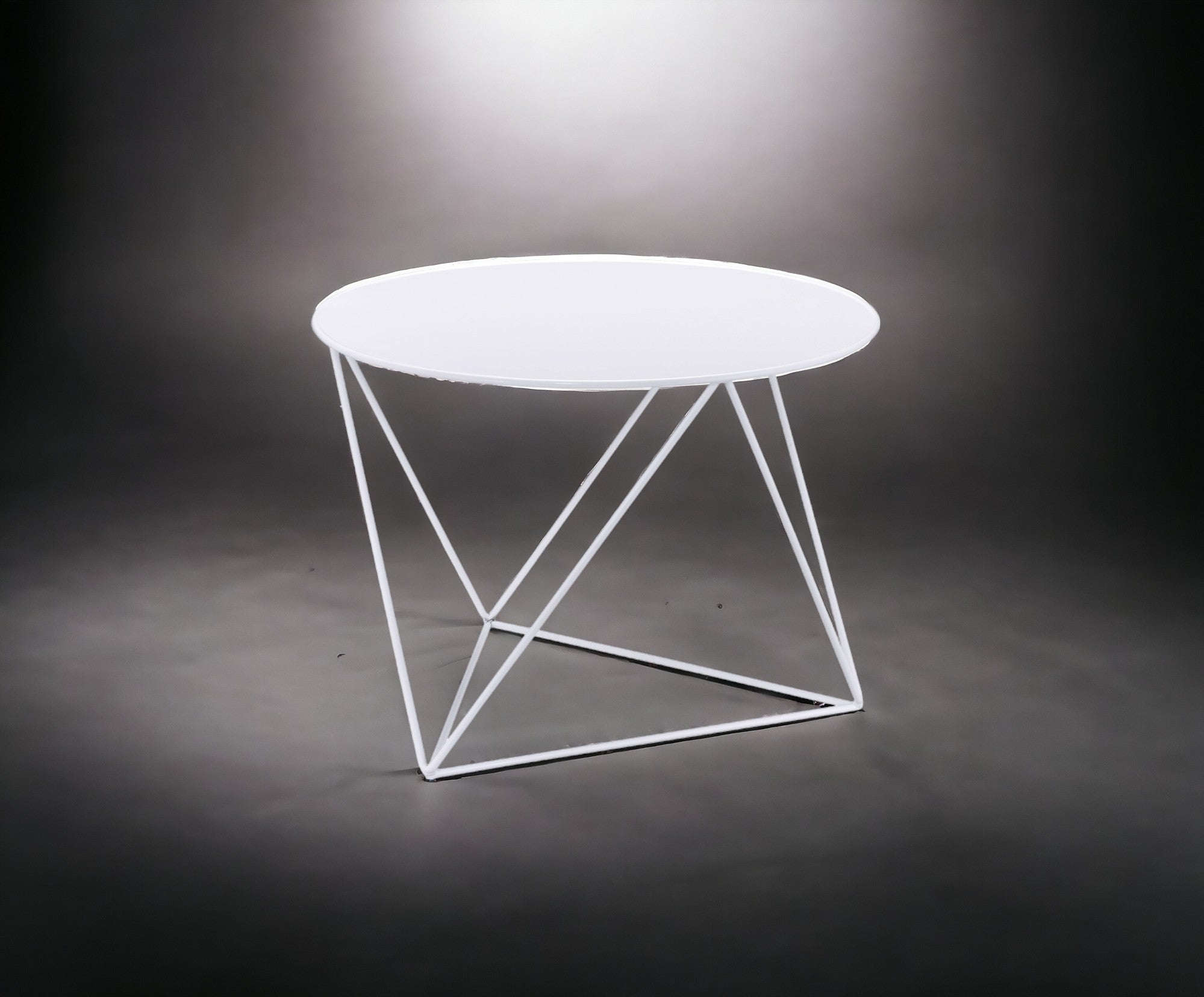 Epidia White color Display & Utility Accent Table