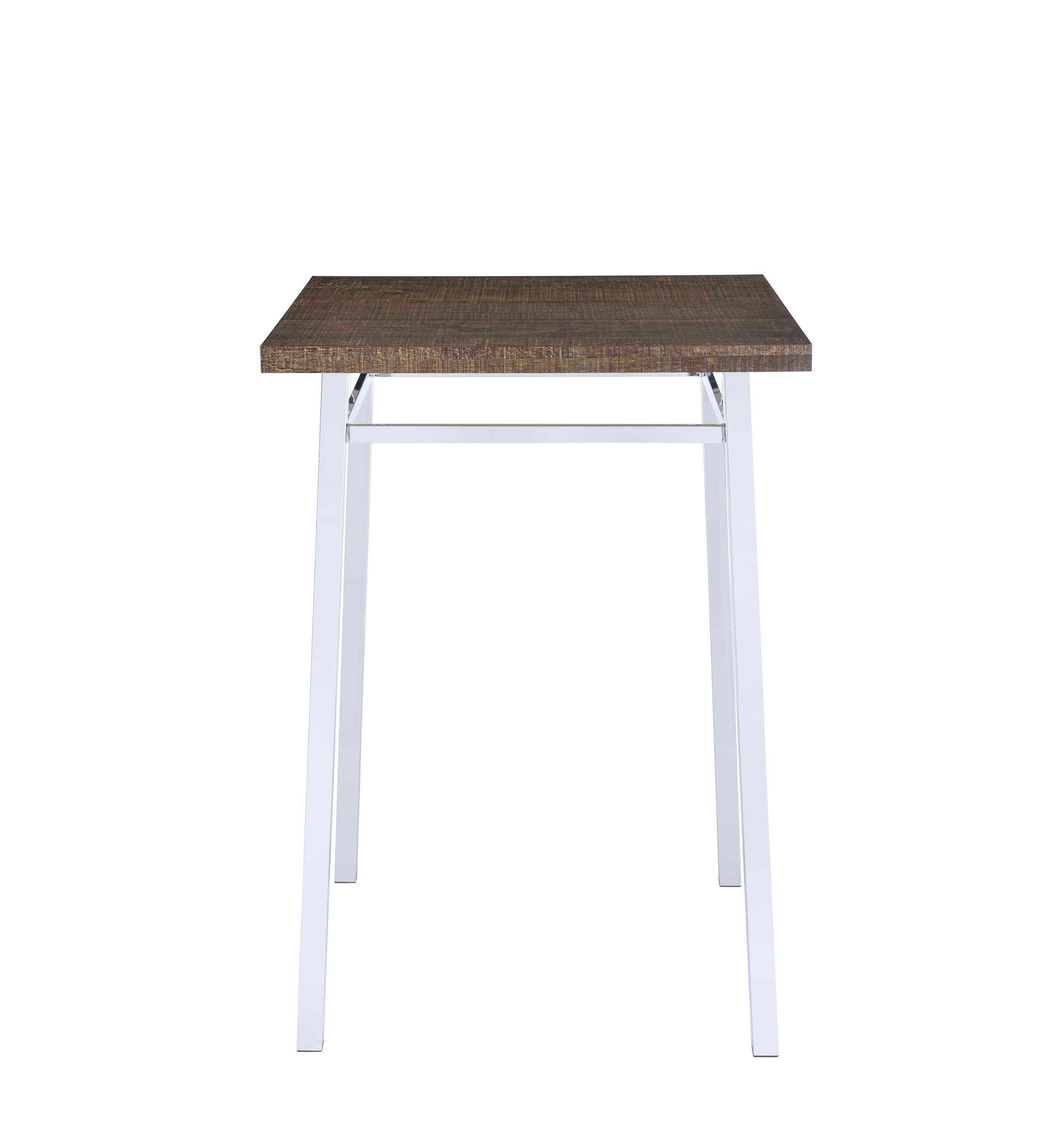 Nadia Oak and Chrome Bar Table